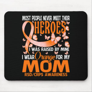 Meine Helden trage ich Orange für meine Mama Rsd C Mousepad