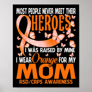 Meine Helden trage ich Orange für meine Mama Rsd C Poster