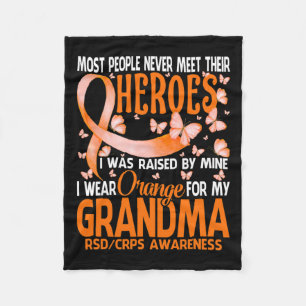 Meine Helden trage ich Orange für meine Oma Rsd Cr Fleecedecke