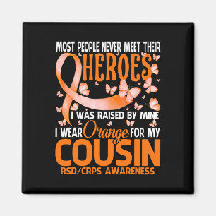 Meine Helden trage ich Orange für meinen Cousin Rs Magnet