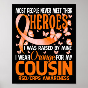 Meine Helden trage ich Orange für meinen Cousin Rs Poster