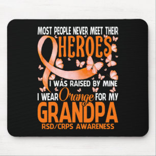 Meine Helden trage ich Orange für meinen Großvater Mousepad