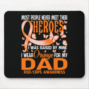 Meine Helden trage ich Orange für meinen Vater Rsd Mousepad