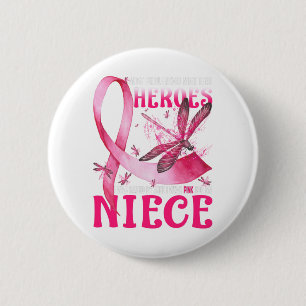 Meine Helden trage ich rosa für meinen Brustkrebs Button