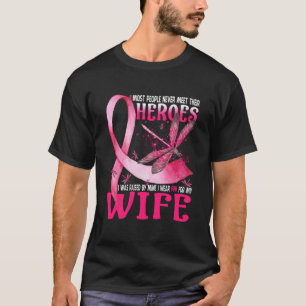 Meine Helden tragen Rosa für meine Ehefrau Brustkr T-Shirt