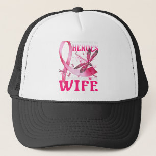 Meine Helden tragen Rosa für meine Ehefrau Brustkr Truckerkappe