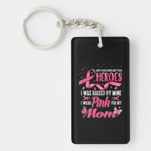 Meine Helden tragen Rosa für meine Mama Brustkrebs Schlüsselanhänger