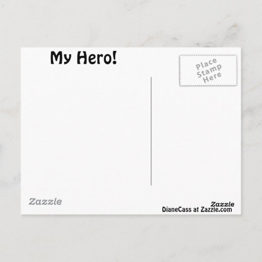 Meine Heldenkatze Postkarte (Rückseite)