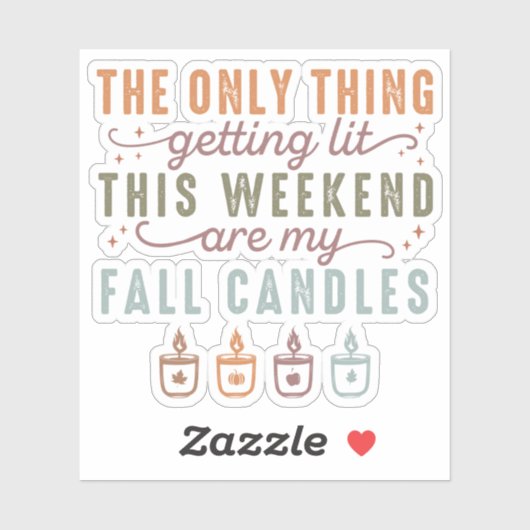 Meine Herbstkerzen bekommen Aufkleber (Blatt)