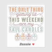 Meine Herbstkerzen bekommen Aufkleber (Blatt)