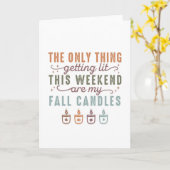 Meine Herbstkerzen bekommen Karte (Gelbe Blume)