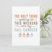 Meine Herbstkerzen bekommen Karte (Stehend Vorderseite)