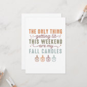 Meine Herbstkerzen bekommen Karte (Vorderseite/Rückseite Beispiel)