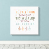Meine Herbstkerzen bekommen Leinwanddruck (Insitu (Holzboden))