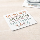 Meine Herbstkerzen bekommen Rechteckiger Pappuntersetzer (angewinkelt)