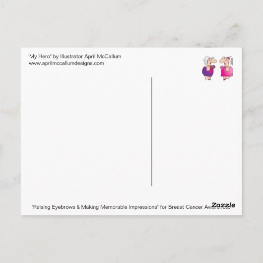 Meine HERO Brustkrebs Postkarte (Rückseite)