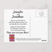 Meine Herz-Blume für dich Bäume des Lebens Save th Postkarte (Rückseite)