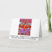 Meine Herz-Blumen für Sie Baum des Lebens Karte (Rückseite)