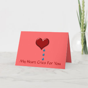 Meine Herz Cries Valentine Day Card Feiertagskarte