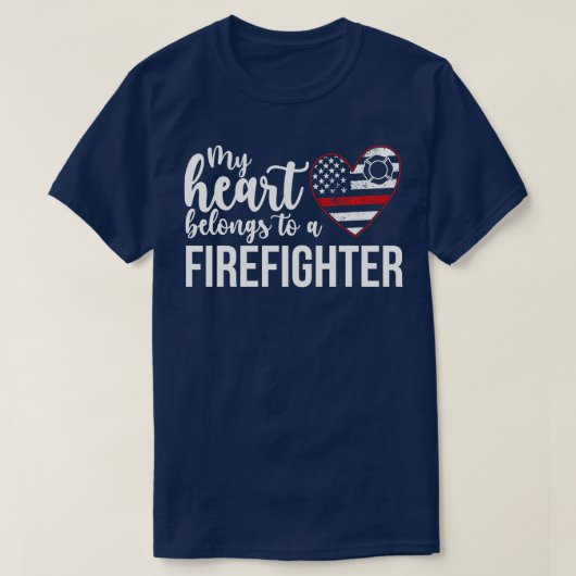 Meine Herz-Feuerwehrmann-Ehefrau Feuer-Ehefrau ein T-Shirt (Design vorne)