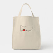 Meine Herz gehört dir Oregon Leinen Tasche (Rückseite)
