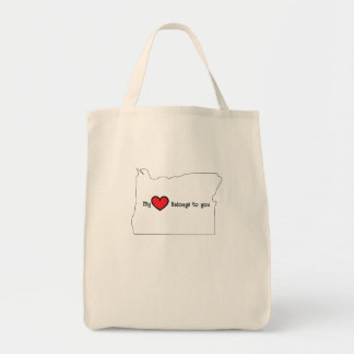 Meine Herz gehört dir Oregon Leinen Tasche