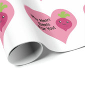 Meine Herz-roten Rüben für Sie Geschenkpapier (Rolleneckpunkt)