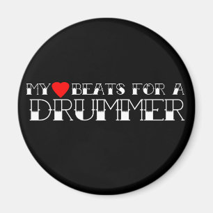 Meine Herz-Schläge für einen Schlagzeuger Magnet