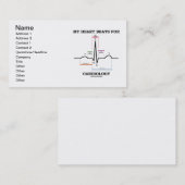 Meine Herz-Schläge für Kardiologie (ECG/EKG) Visitenkarte (Vorne/Hinten)