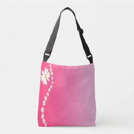 Meine Herz-Weiße Blume Tragetaschen Mit Langen Trägern