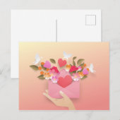 Meine Herzen verteilen Postkarte (Vorne/Hinten)