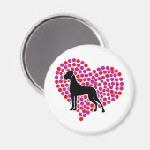 Meine Herzendogge Magnet (Vorderseite/Rückseite)