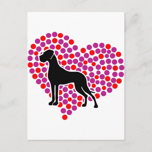 Meine Herzendogge Postkarte (Vorderseite)