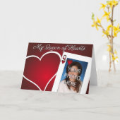 Meine Herzkönigin - Poker Liebe Karte (Gelbe Blume)