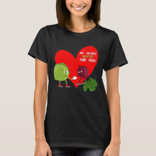 Meine Herzrassen für Sie Niedliche pflanzliche Pun T-Shirt