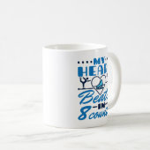 Meine Herzschläge in 8 Grafen Abbildung Skaten Ska Kaffeetasse (VorderseiteRechts)