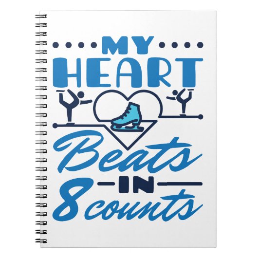 Meine Herzschläge in 8 Grafen Abbildung Skaten Ska Notizblock (Vorderseite)