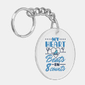 Meine Herzschläge in 8 Grafen Abbildung Skaten Ska Schlüsselanhänger (Vorderseite links)