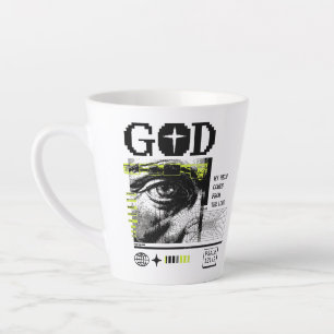 Meine Hilfe kommt vom Herrn Psalm 121:2 Retrowave Milchtasse