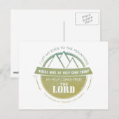 Meine Hilfe kommt vom Herrn, Verse für grüne Logos Postkarte (Vorne/Hinten)
