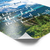 Meine Hilfe kommt vom Lord Psalm 121 Art Fotodruck (Ecke)