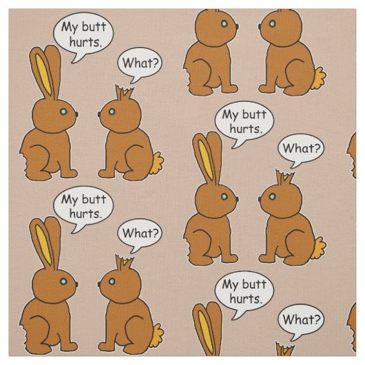 Meine HinternHurts! - Was? Häschen-Muster Stoff (Muster)