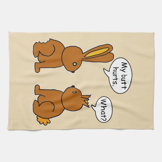 Meine HinternHurts! - Was? Lustig Geschirrtuch (Horizontal)