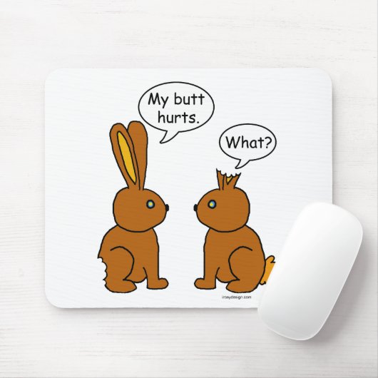 Meine HinternHurts! - Was? Mousepad (Mit Mouse)