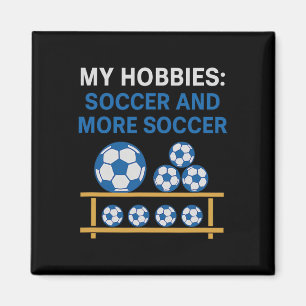 Meine Hobbys Fußball Und Mehr Fußball Fan Design  Magnet