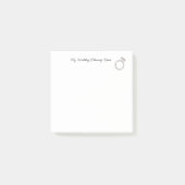 "Meine Hochzeitsplanung" Post-it Klebezettel (Vorderseite)