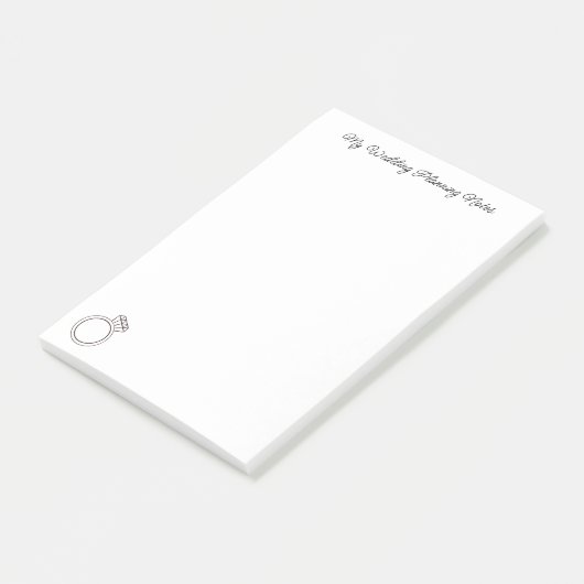 "Meine Hochzeitsplanung" Post-it Klebezettel (angewinkelt)