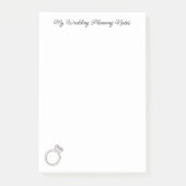 "Meine Hochzeitsplanung" Post-it Klebezettel (Vorderseite)