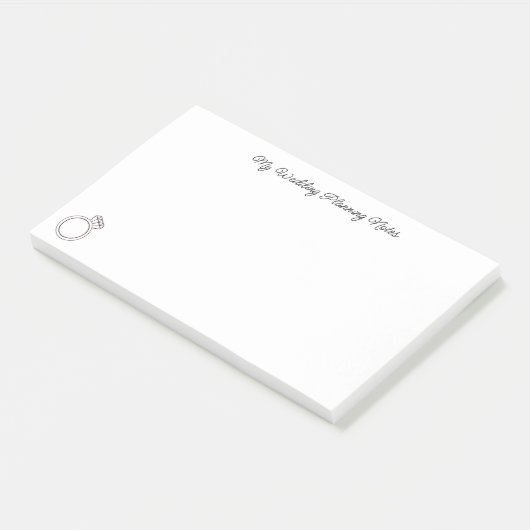 "Meine Hochzeitsplanung" Post-it Klebezettel (angewinkelt)