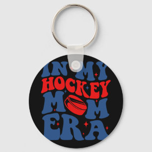 Meine Hockey-Mama Era Groovy Ice Hockey Mama Mama Schlüsselanhänger